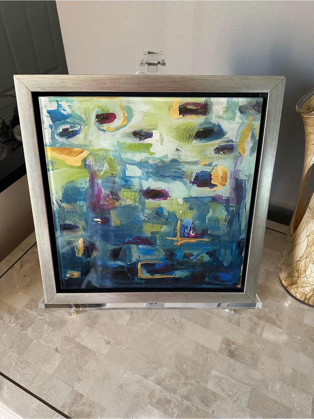 NK REFLECTION FRAMED ACRYLIC WITH EASEL 12.75W X 14.75H